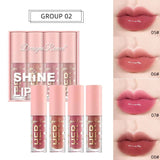 Dragon Ranee 4 Pcs Pink Lip Gloss Crystal Jelly Moisturizing Lip Oil Set