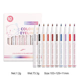Dragon Ranee Colorful Eyeliner Pencil Kit Matte Waterproof Eyeliner - 10Pcs