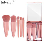 Julystar 5PCS Soft Fluffy Mirror Makeup Brushes Set for Cosmetics Foundation Blush Powder Eyeshadow Blending Makeup Brush Beauty Tool