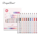 Dragon Ranee Colorful Eyeliner Pencil Kit Matte Waterproof Eyeliner - 10Pcs