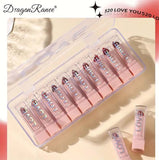 Dragon Ranee Pack of 10Pcs Pink Mini Lipstick Gift Box Nude Multicolor Matte Misty Velvet Lipstick